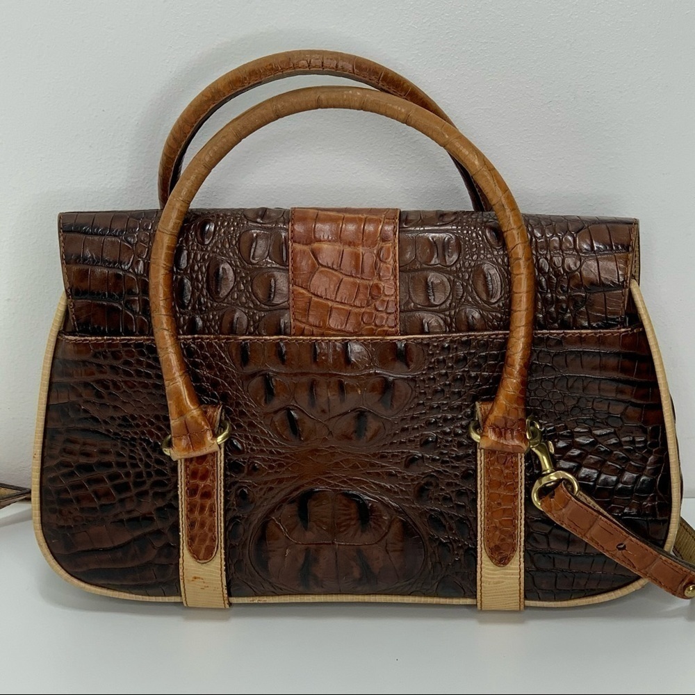 - Brahmin Tricolor Croc Satchel - Picture 5 of 15